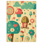 Cute retro  ijscrèmes klembord (Achterkant)