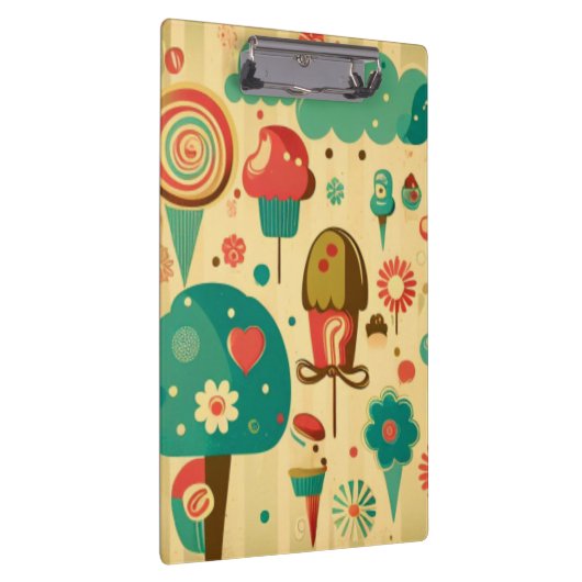 Cute retro ijscrèmes klembord (Rechts)