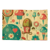 Cute retro  ijscrèmes kussensloop (Achterkant)