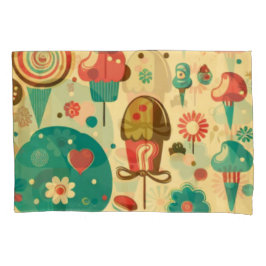 Cute retro  ijscrèmes kussensloop