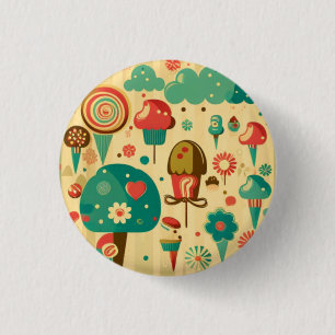 Cute retro ijscrèmes ronde button 3,2 cm
