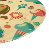 Cute retro  ijscrèmes snijplank (Hoek)