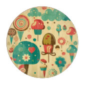 Cute retro ijscrèmes snijplank (Voorkant)