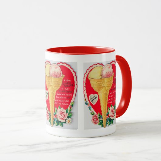 Cute retro  ijsje Valentijn Mok (Voorkant rechts)