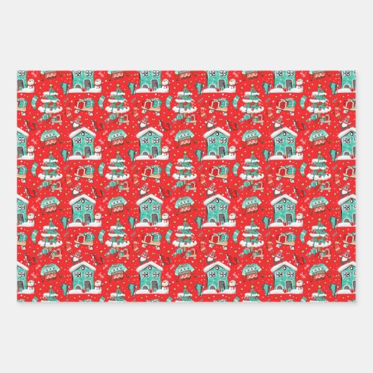 Cute Retro Inpakpapier Vel (Voorkant)