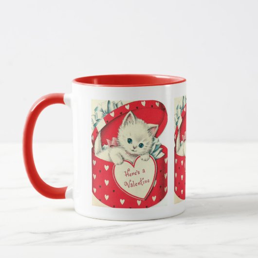Cute retro kattenValentijn Mok (Links)