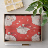 Cute Retro Kerstkerstkerstkerstontkoppeling Tissuepapier (Geschenk)