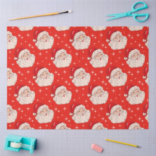 Cute Retro Kerstkerstkerstkerstontkoppeling Tissuepapier (Craft)