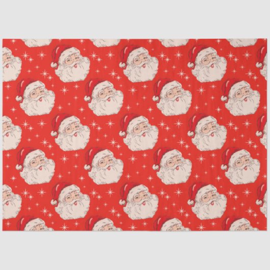 Cute Retro Kerstkerstkerstkerstontkoppeling Tissuepapier (Voorkant)