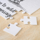 Cute Retro Kerstpinguïn met Pet en scarf Legpuzzel (Zijkant)