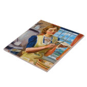 Cute retro  keukendecor tegeltje (Zijkant)