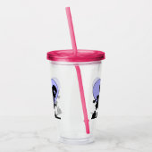 Cute Retro Kissingillustratie Acryl Drinkbeker (Links)