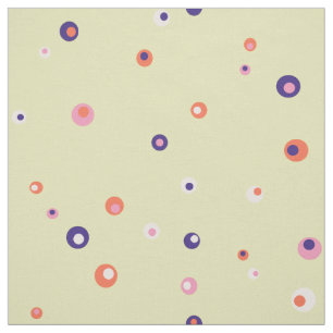 Cute retro kleurful yellow polka punts patroon stof