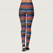 Cute retro-kleurige strepen leggings (Achterkant)