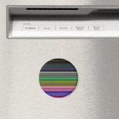 Cute retro-kleurige strepen magneet (Insitu (Vaatwasser))