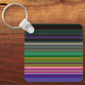 Cute retro-kleurige strepen sleutelhanger (Voorkant)