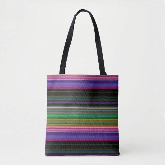 Cute retro-kleurige strepen tote bag (Voorkant)