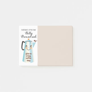 Cute retro koffiepot percolator post-it® notes