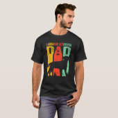 Cute Retro Lab Labrador Retriever Dog Pap T-shirt (Voorkant volledig)