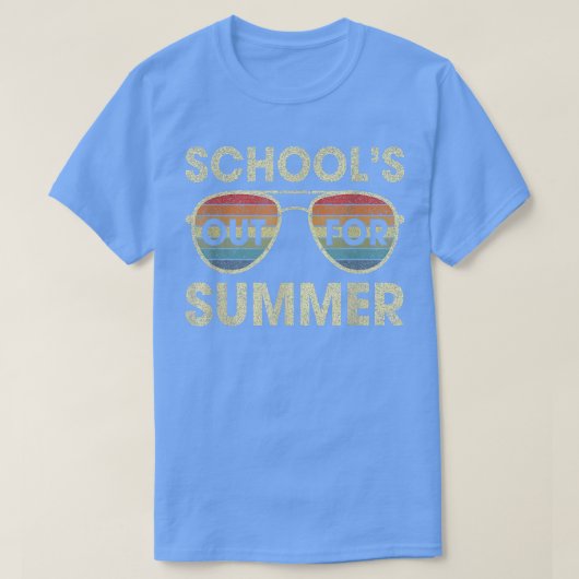 Cute Retro Last Day Of School Schools Out For Summ T-shirt (Design voorkant)