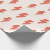 Cute Retro Lightning Bolt Pink Oranje Pattern Cadeaupapier (Hoek)