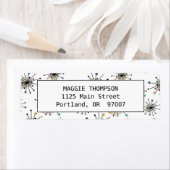 Cute Retro Mid Century Atomic Starburst Etiket (Insitu)