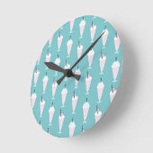 Cute Retro Milkshake Turquoise Ronde Klok (Hoek)