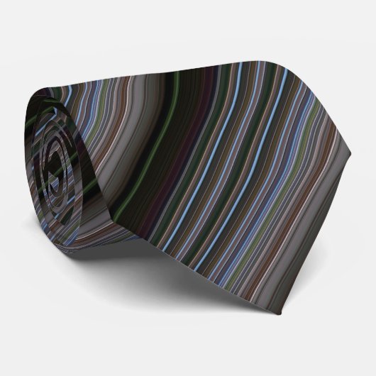 Cute retro modern stripes stropdas (Opgerold)