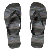 Cute retro moderne strepen teenslippers (Voetbed)