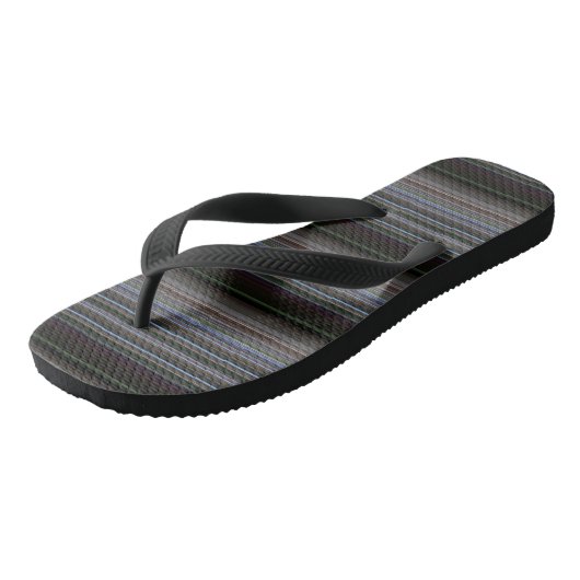 Cute retro moderne strepen teenslippers (Schuin)