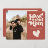 Cute Retro Moederdag Feestdagenkaart (Voorkant / Achterkant)