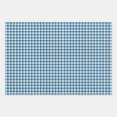 Cute Retro Navy Blue Gingham Pset Pattern Inpakpapier Vel (Voorkant)