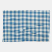 Cute Retro Navy Blue Gingham Pset Pattern Theedoek (Horizontaal)