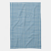 Cute Retro Navy Blue Gingham Pset Pattern Theedoek (Verticaal)