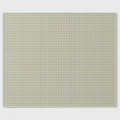 Cute Retro Olive Green Gingham Pset Pattern Cadeaupapier (Vlak)