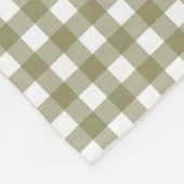 Cute Retro Olive Green Gingham Pset Pattern Fleece Deken (Hoek)