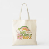Cute Retro One Lucky Mama St. Patrick’s Day Tote Bag (Achterkant)