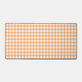 Cute Retro Orange Gingham Plaid pattern Bureaumat (Voorkant)