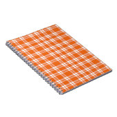 Cute Retro Orange Gingham Plaid Pattern Notitieboek (Rechterzijde)