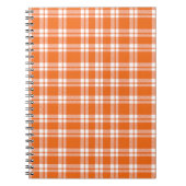 Cute Retro Orange Gingham Plaid Pattern Notitieboek (Voorkant)