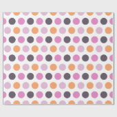 Cute Retro Oranje Paars Pink Pink Patroon Cadeaupapier (Vlak)
