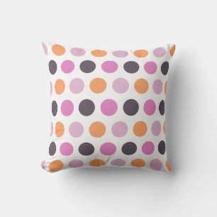 Cute Retro Oranje Paars Pink Pink Patroon Kussen