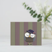Cute Retro Owl Briefkaart (Staand voorkant)