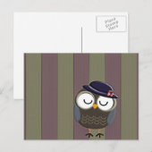 Cute Retro Owl Briefkaart (Voorkant / Achterkant)
