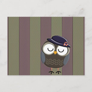 Cute Retro Owl Briefkaart