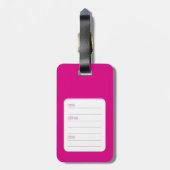 Cute retro owl model geïllustreerd bagage hoesje bagagelabel (Achterkant verticaal)