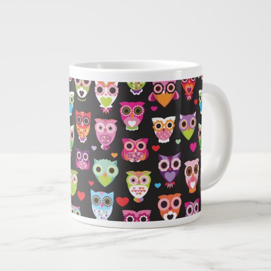 Cute retro owl mok (Voorkant rechts)