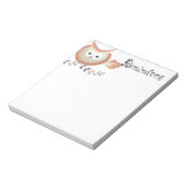 Cute Retro Owl Notitieblok (Linkerzijde)