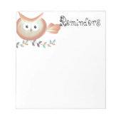 Cute Retro Owl Notitieblok (Voorkant)