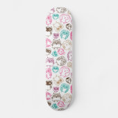 Cute retro owl patroon design skateboard (Voorkant)